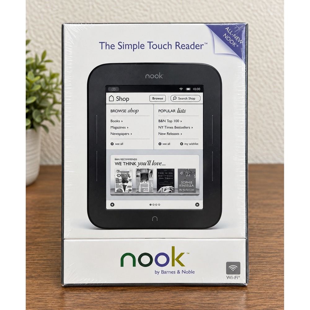 BARNES & NOBLE NOOK Simple Touch BNRV300 6" Wi-Fi eReader New in Box